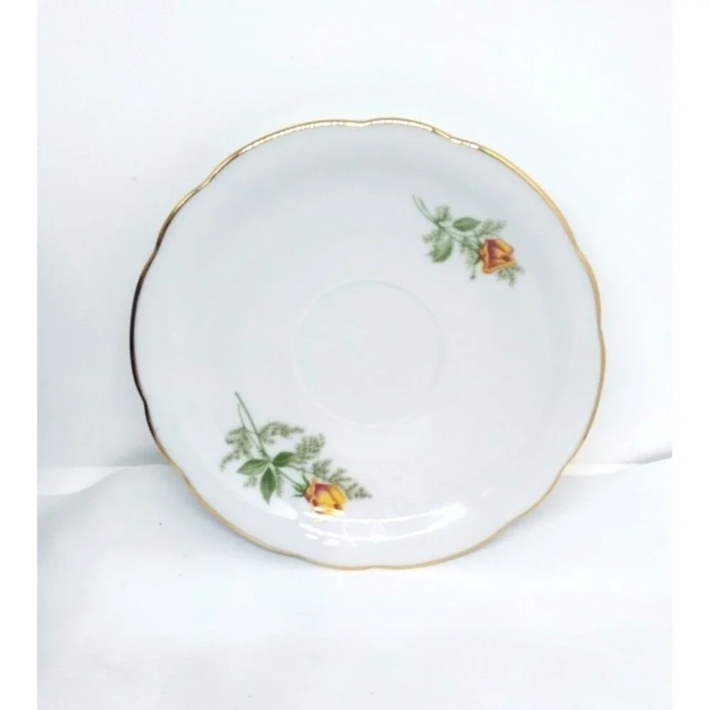 Vintage Kahla German Democratic Republic Demitasse Teacup & Saucer GDR Flowers